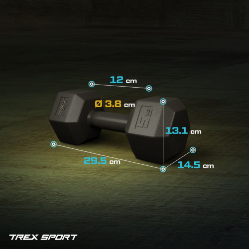 Гантель  Trex Sport TX-005CD 2x5 кг - фото №2
